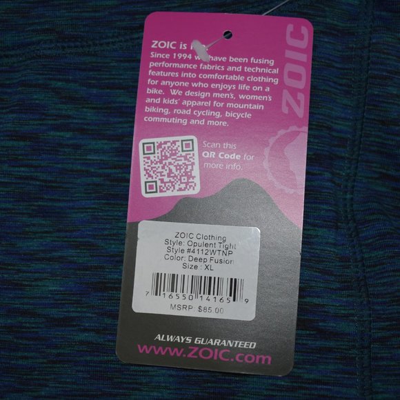 Zoic Women Athletic Tights Legging Size XL Cycling Blue Active Sports High Waist - Picture 3 of 15